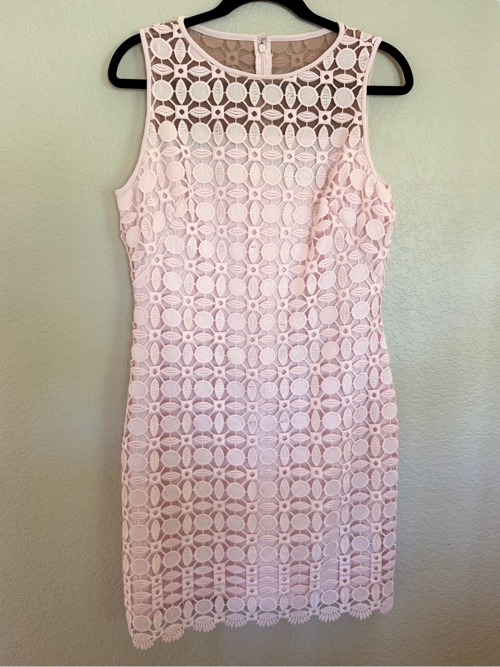 Lauren Ralph Lauren Pink Lace Sheath Dress, Size 12